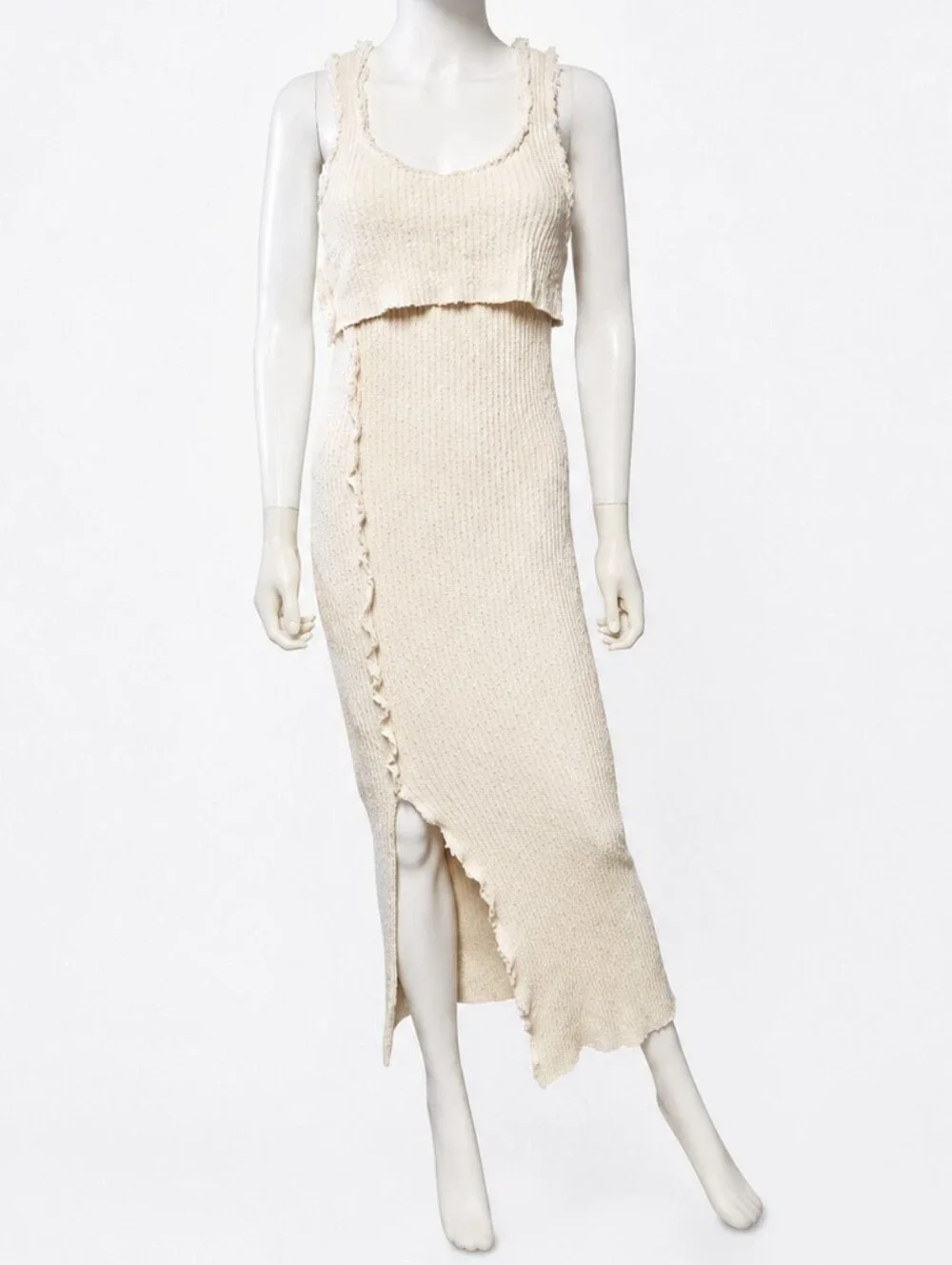 PRFCT NMBR | Knit Midi Dress in Creme ~ Size Small - Picture 1 of 8